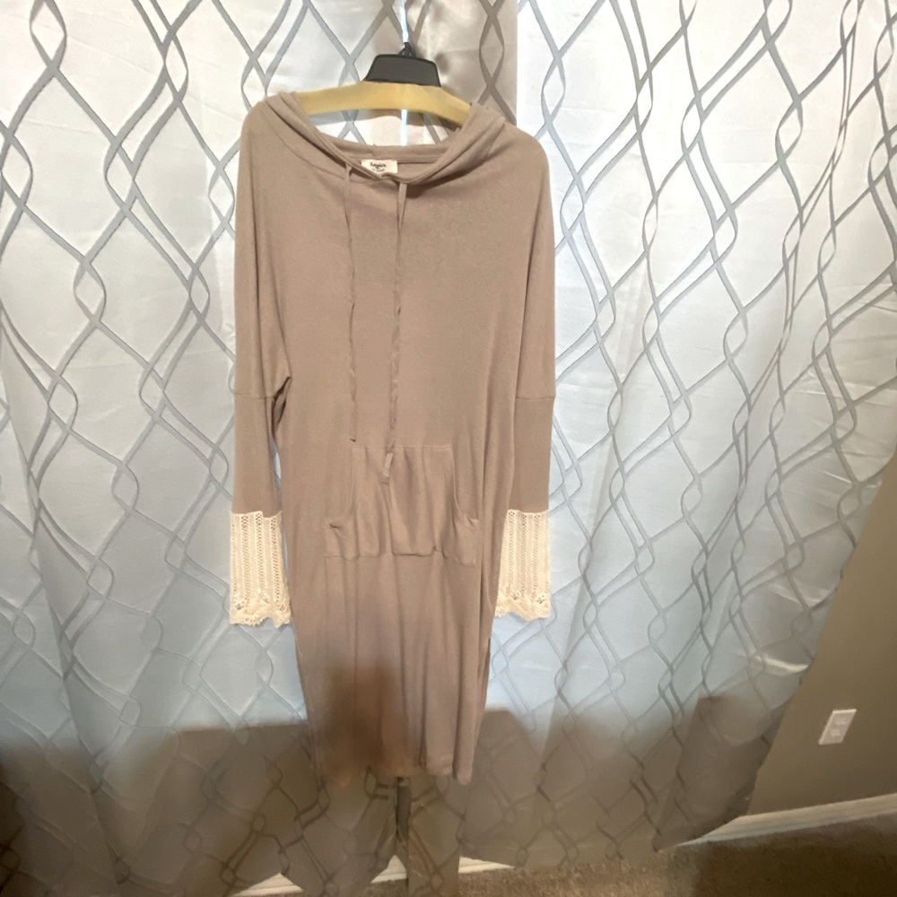 Long sweater dress.